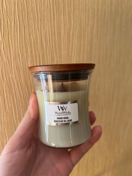 Ароматична свічка WoodWick | WARM WOOL DOUCEUR DE LAINE