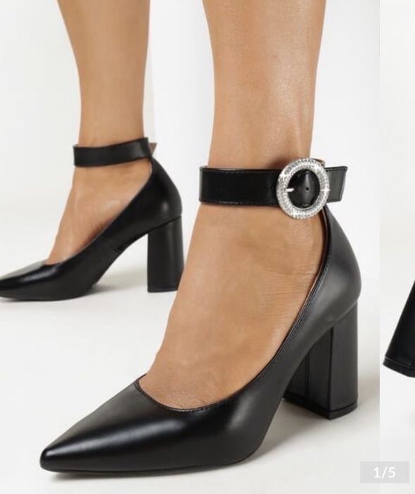 Buty damskie czółenka na klocku rozm 38