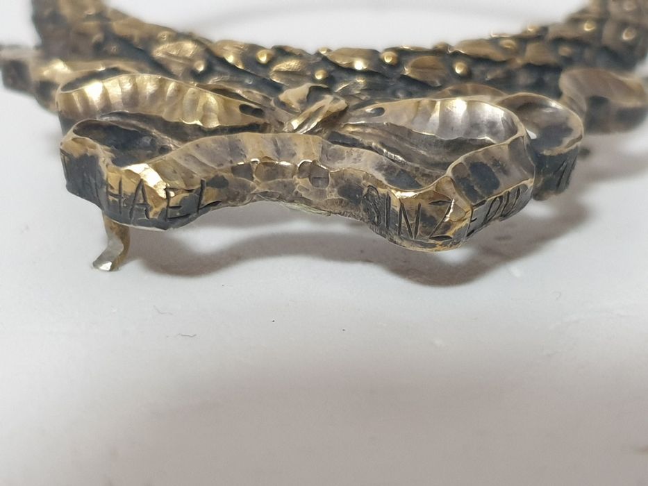 Maravilhosa moldura D. Maria em prata dourada - Raphael Sinzeou 1890