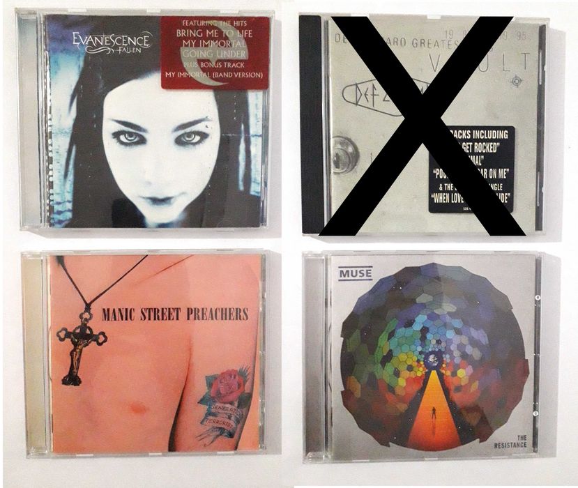 CDs Música usados: Evanescence, Manic Street Preachers, Muse - Set 3