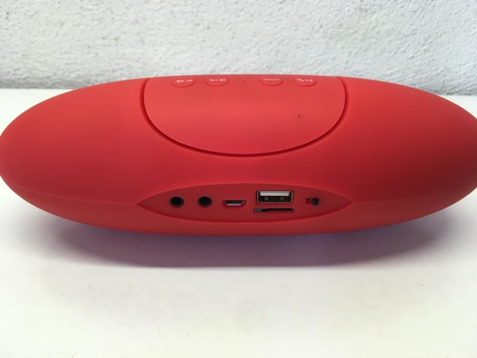 Coluna Vermelha para Música Bluetooth
