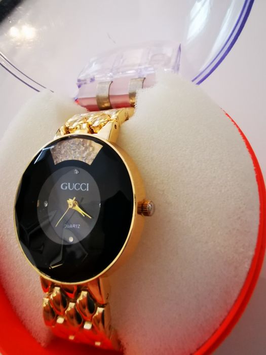 Zegarek złota bransoleta Gucci