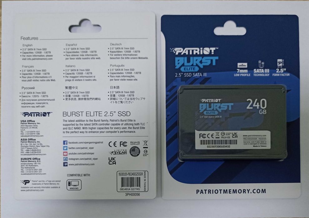 SSD-накопичувач Patriot Burst Elite SATA III 240GB