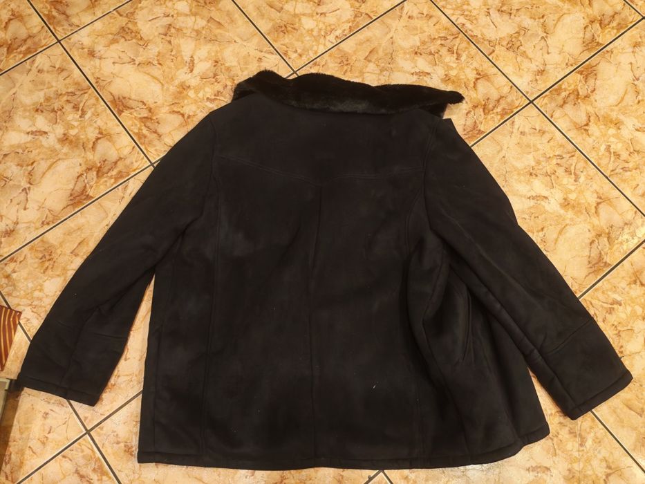 Kożuch męski, używany, granatowy