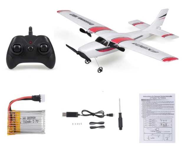 Avião Telecomandado RC radiomodelismo Cessna 2.4ghz 2ch Brinquedo NOVO