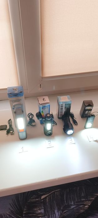 Акамуляторні  ручні Ліхтарі Smiling Shark з подвійний світлом