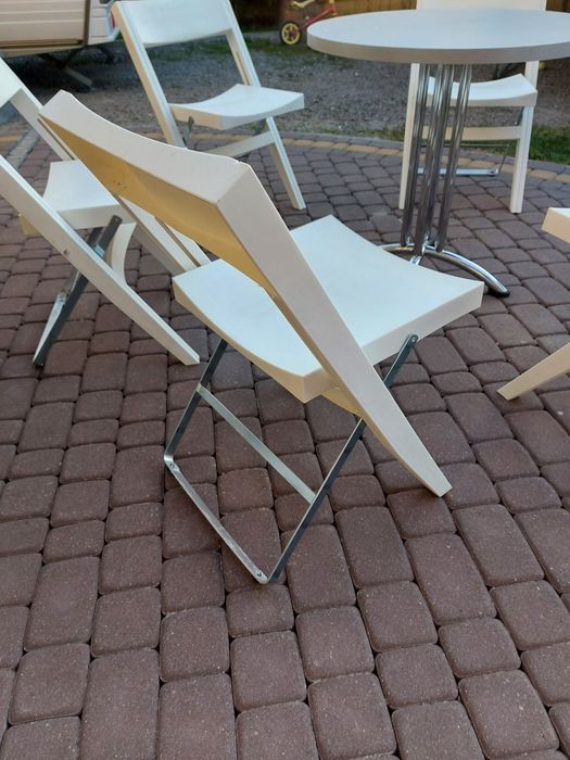 Zestaw ogrodowy. 6 krzeseł Ikea Sennik + stolik