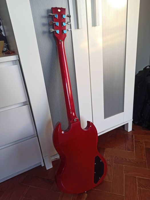 Guitarra Esquerdina Harley Benton DC-580LH + Amp NUX Mighty Air