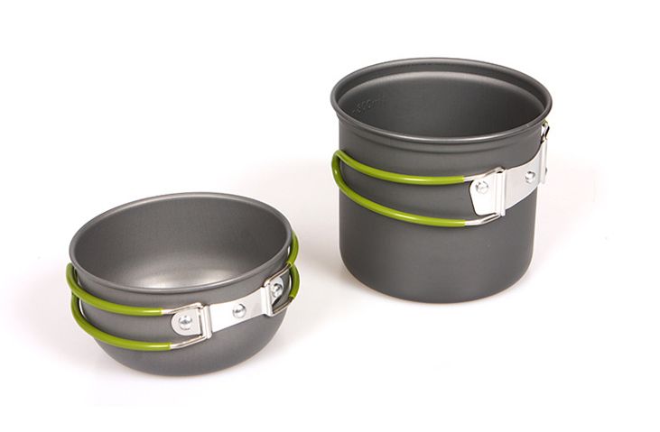 Легкий туристичний посуд з анодованого алюмінію. Посуда котелок.