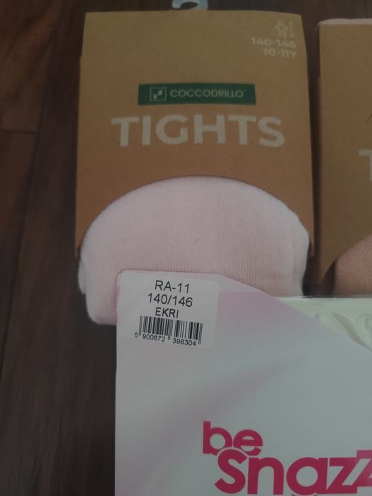 3*nowe rajstopy r. 140/146, coccodrillo+polski producent