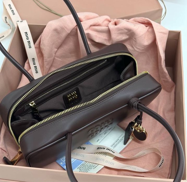 Torebka Miu Miu Beau brąz