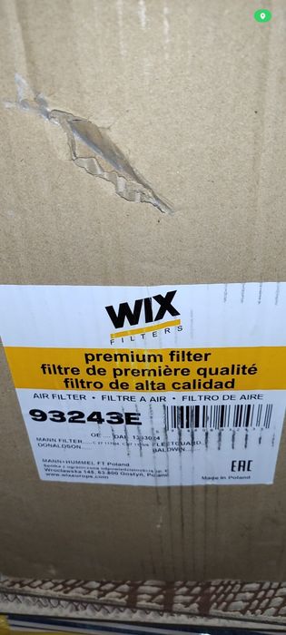 Фільтр воздушний WIX 93243E Daf 95