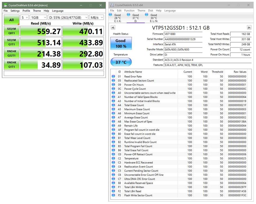 Dysk SSD Value Tech PRO SATA III 512GB 2,5 Cala | Szybki | Stan BDB