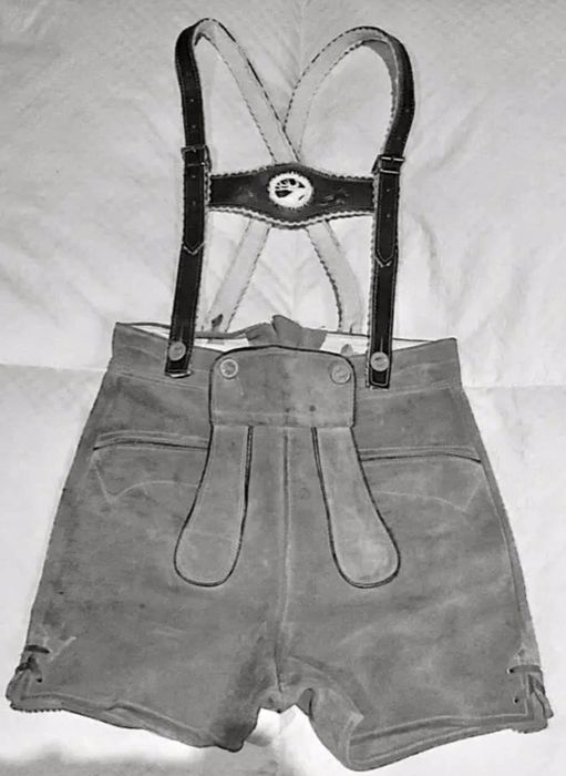 Vintage Alemão calções de crianca em pele