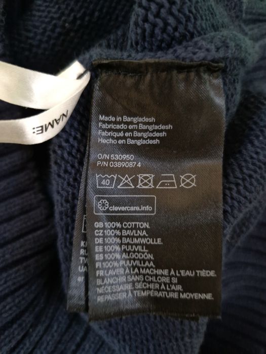 Swetr chłopiecy bez kaptura H&M r 110-116