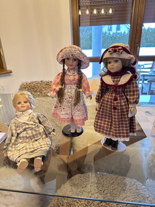 Lalki z porcelany szt 3