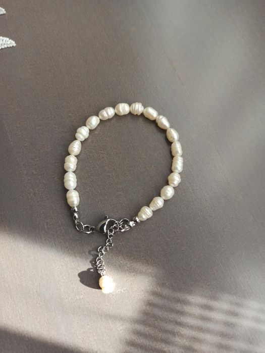 Bransoletka perła naturalna.