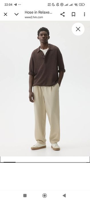 Брюки H&M унісекс з м'якої бавовняної суміші