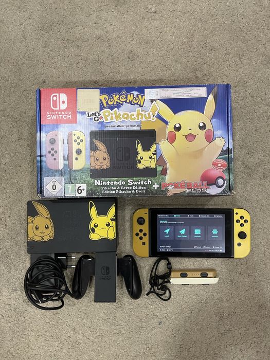 Nintendo Switch Edição Especial Lets Go Desbloqueada