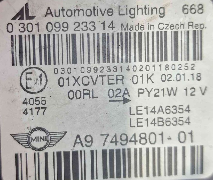 Ótica / Farol Esquerdo 030109923314 - MINI MINI COUNTRYMAN