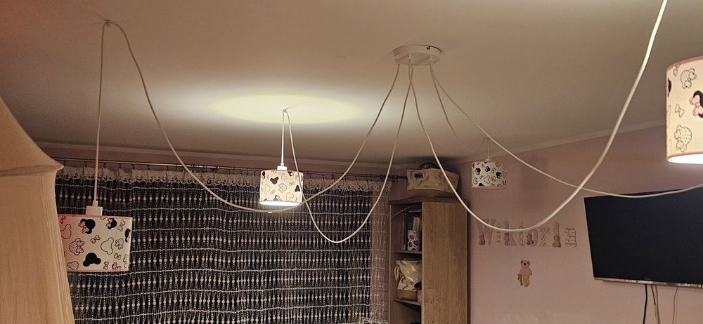 Lampa wisząca abażur Myszka Miki 5 żarówek