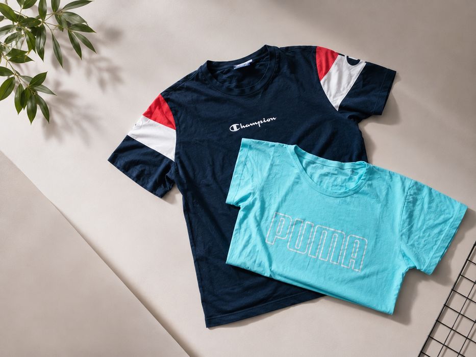 zestaw markowych t-shirtów Champion + Poma XS/S