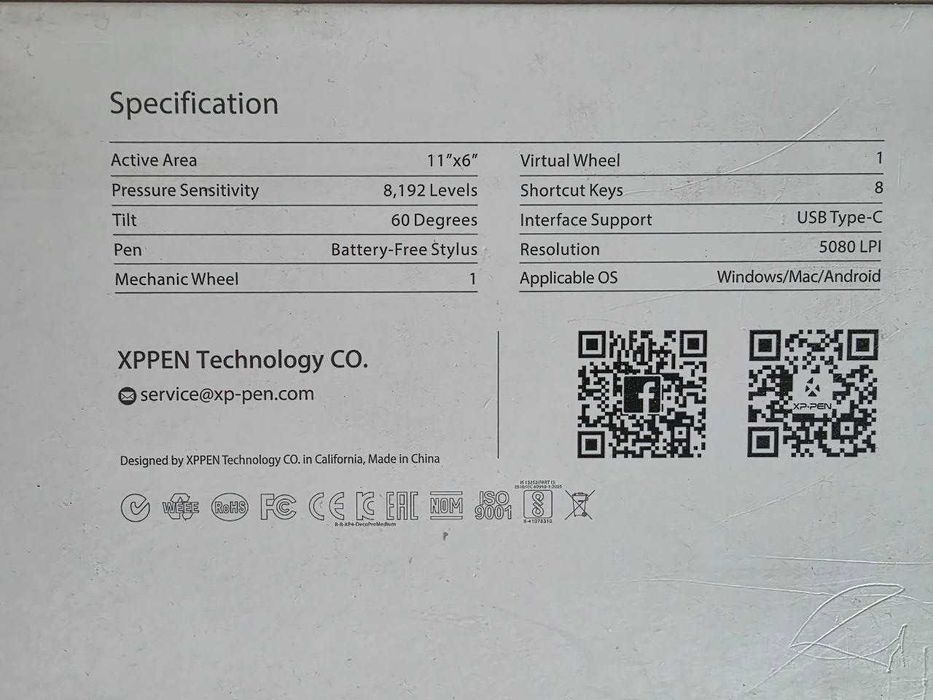 Графический планшет XP-Pen Deco Pro Medium состояние нового