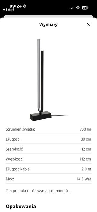 Lampa podlogowa led PILSKOTT