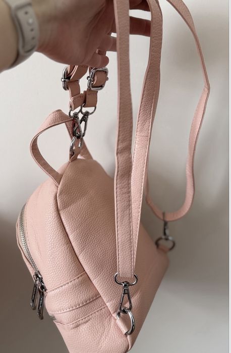 Оригінальний рожевий шкіряний рюкзачок Michael Kors Mini! Ідеальний!