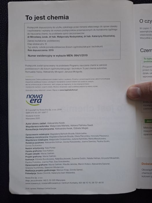 Podręcznik To jest chemia, klasa 1