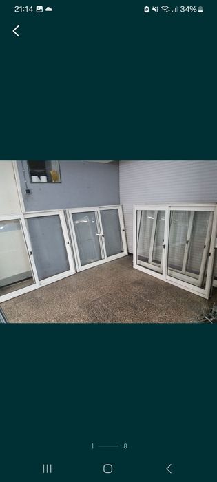 Janelas usadas de alumínio
