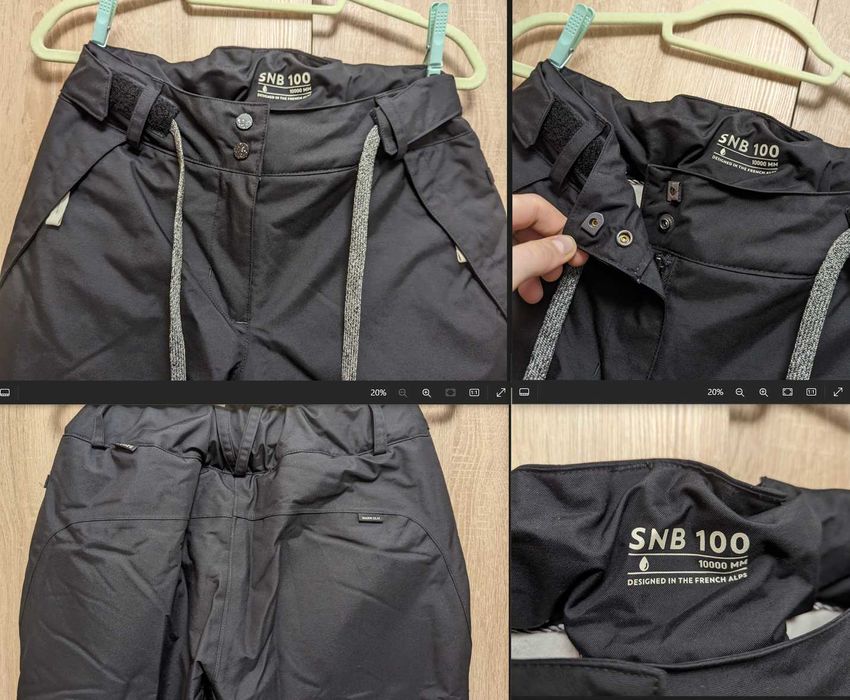 Spodnie snowboardowe damskie Dreamscape SNB 100 JAK NOWE