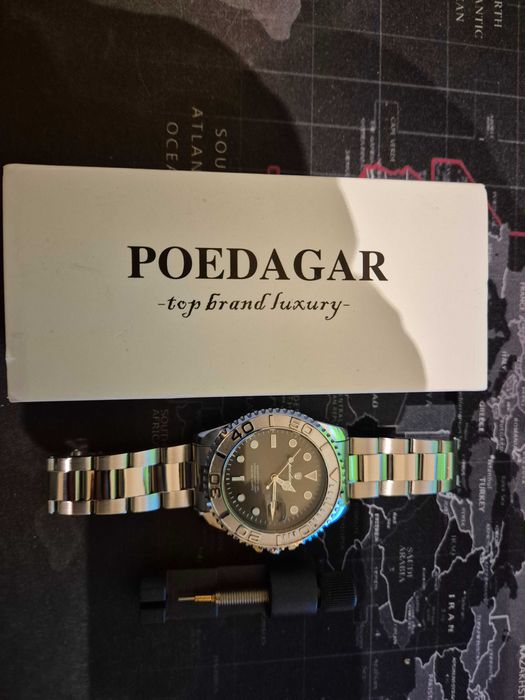 Relogio Poedagar Masculino - Luxo - Aço Inoxidável