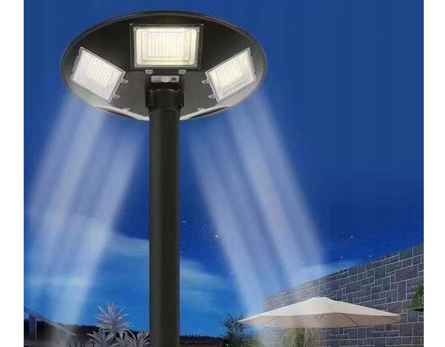 Lampa Solarna Uliczna Ogrodowa LED UFO Czujnik Ruchu+Pilot + Mocowanie