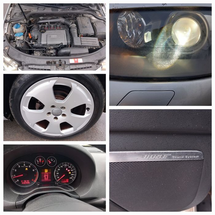 Audi A3 8p S-line 1.8 turbo 160ps 6b Bixenon Klimatronik  Bose Alu 17