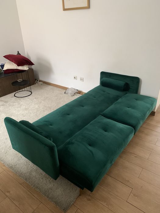 Sofá cama verde