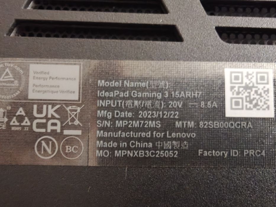 Lenovo IdeaPad Gaming 3 15ARH7