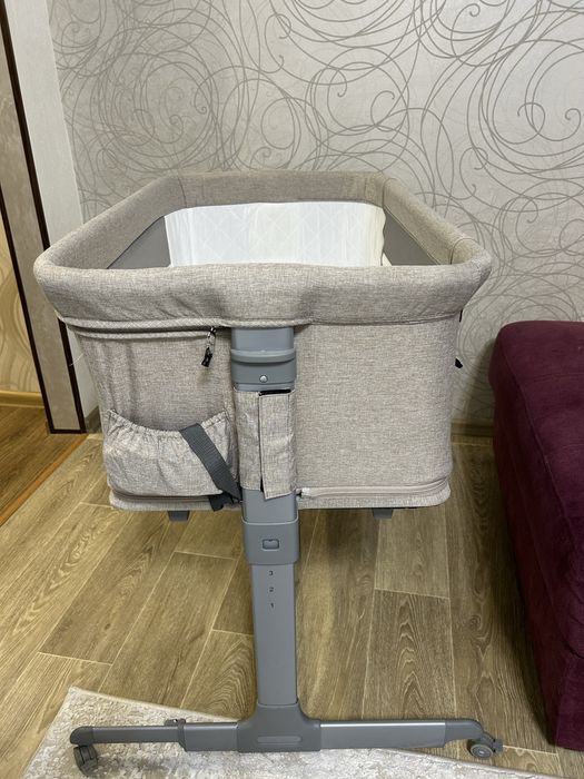Приставне ліжко - манеж Espiro Cloud 3в1  з мобілем Chicco NEXT2DREAMS