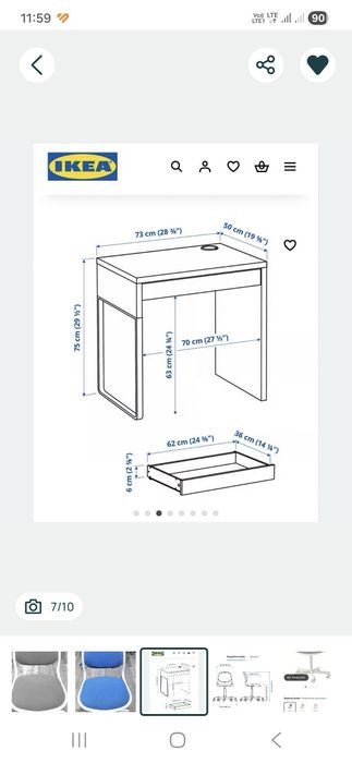 Biurko Ikea Micke białe