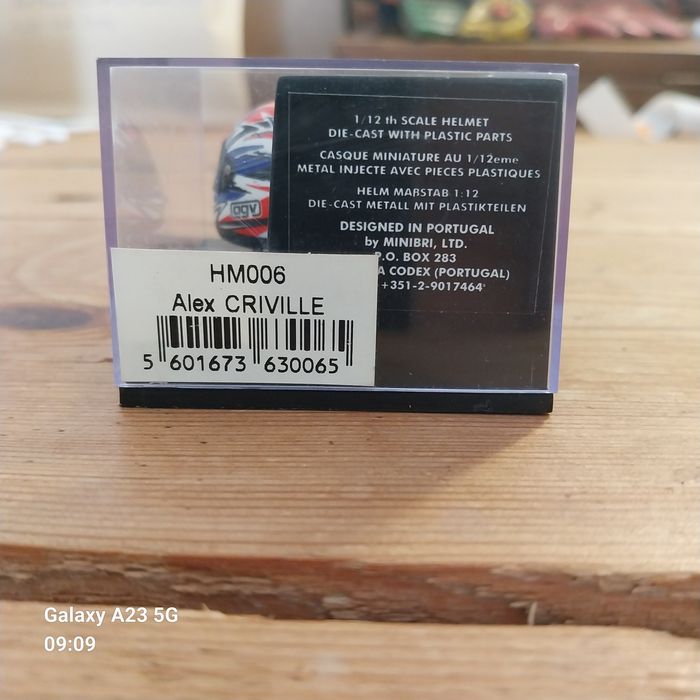 Miniatura de Coleção: Capacete Àlex Crivillé - Escala 1:12 (ONYX HM006)