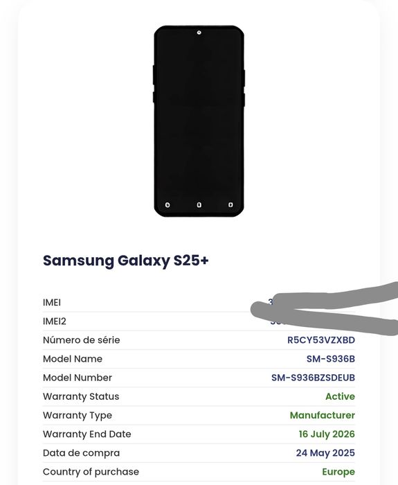 Samsung S25+ Silver Shadow