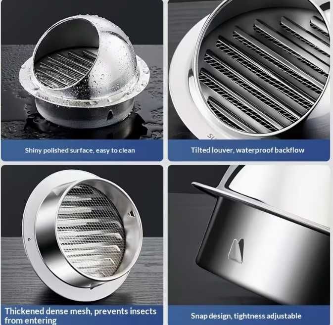 Grelha ventilação inox