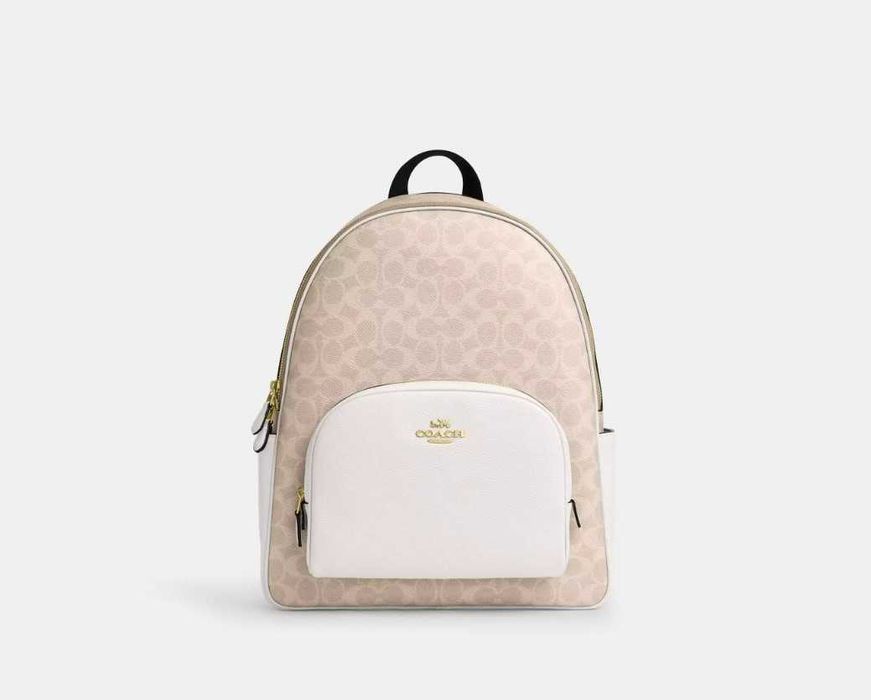 Coach Large court backpack in signature canvas