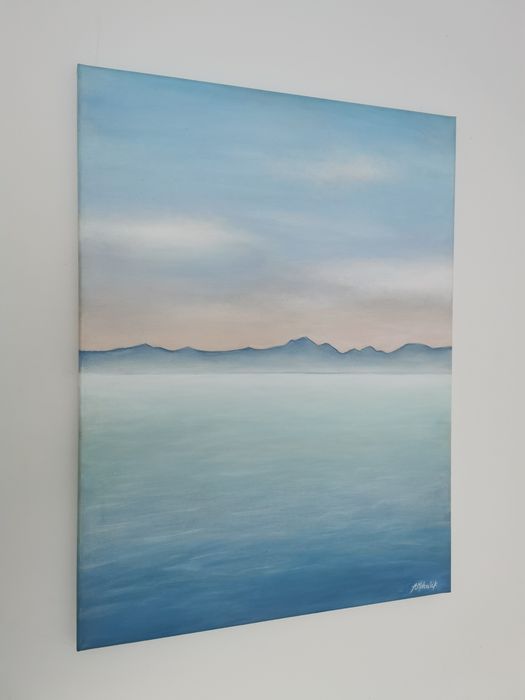 Obraz ręcznie malowany morze płótno akryl 60x80cm