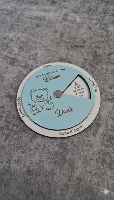 Convites de Batizado em MDF