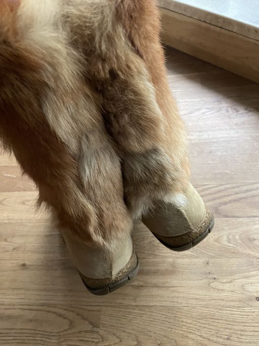 Buty zimowe z lisa lis naturalny roz 41 kozaki