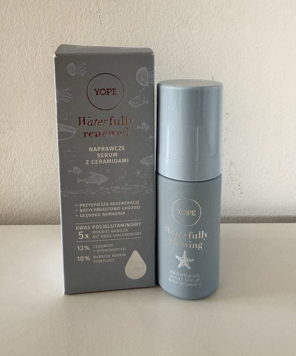 Zestaw serum YOPE Waterfully - naprawcze z ceramidami i rozświetlające