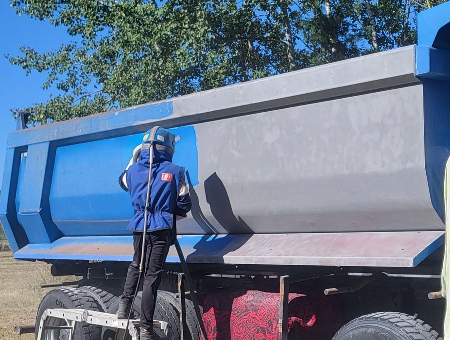 Mobilne piaskowanie piaskowanie śrutowanie oczyszczanie  sodowanie szkiełkowanie