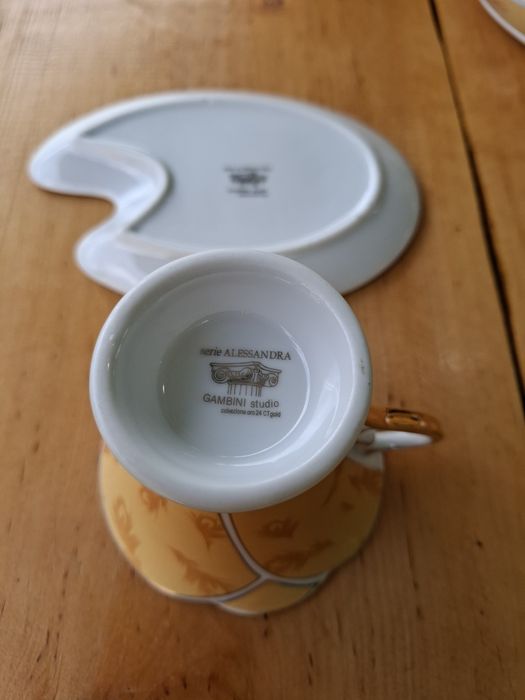 Włoski serwis porcelanowy Gambini Studio - serie Alessandra | 24 CT Gold