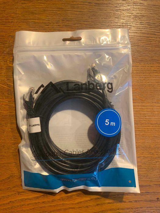 Długi kabel sieciowy LAN RJ45 Lanberg 5 m (Ethernet)